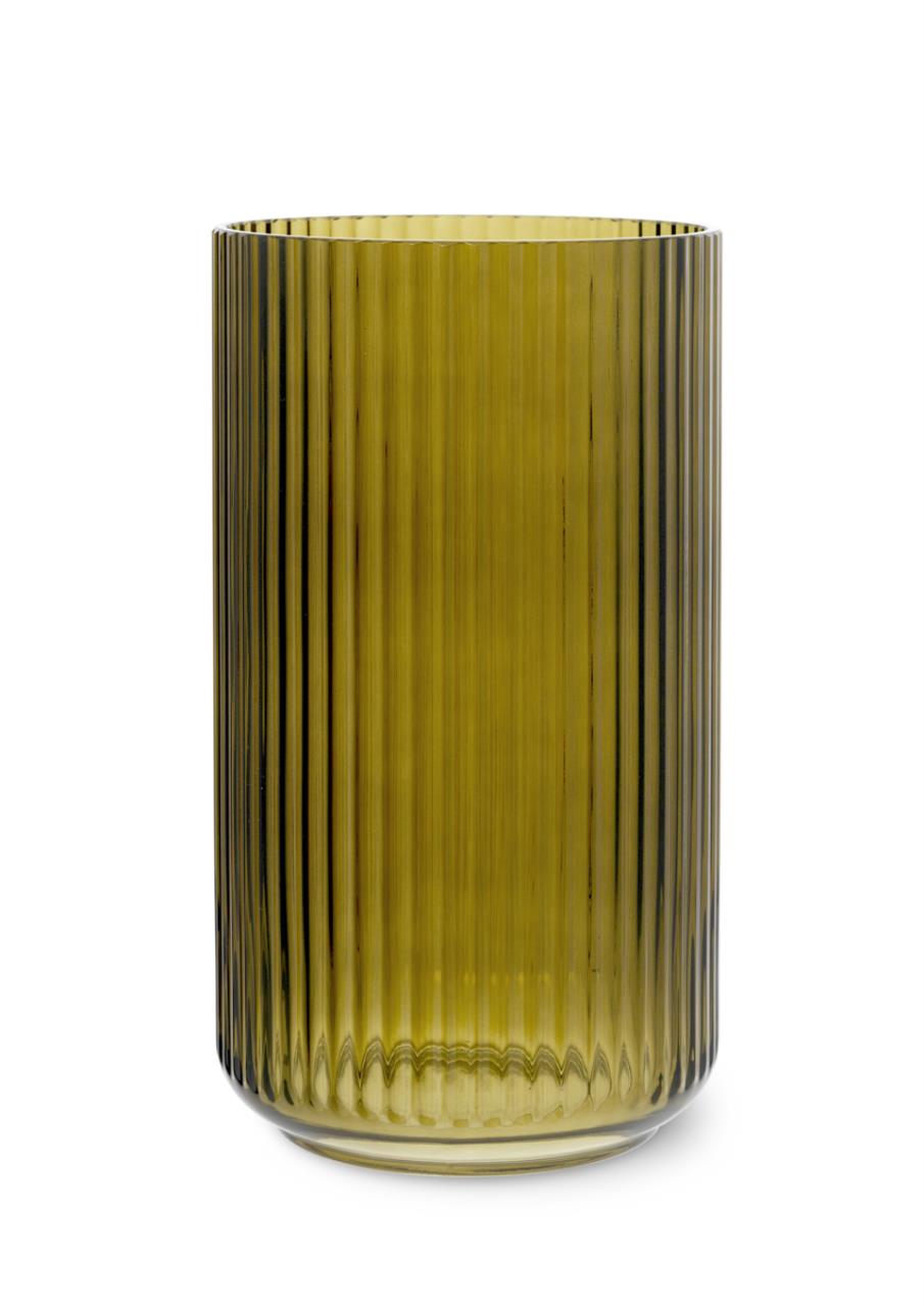 Lyngby Vase, 31cm, Olivgrün