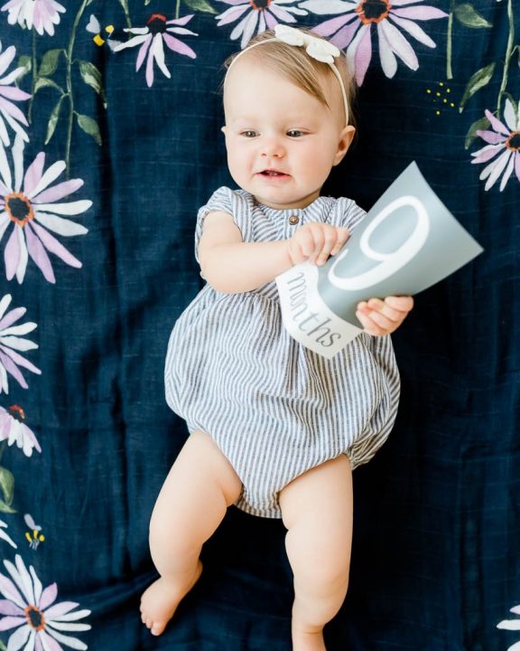 Photo Blanket & Milestone Set - Dark Coneflower