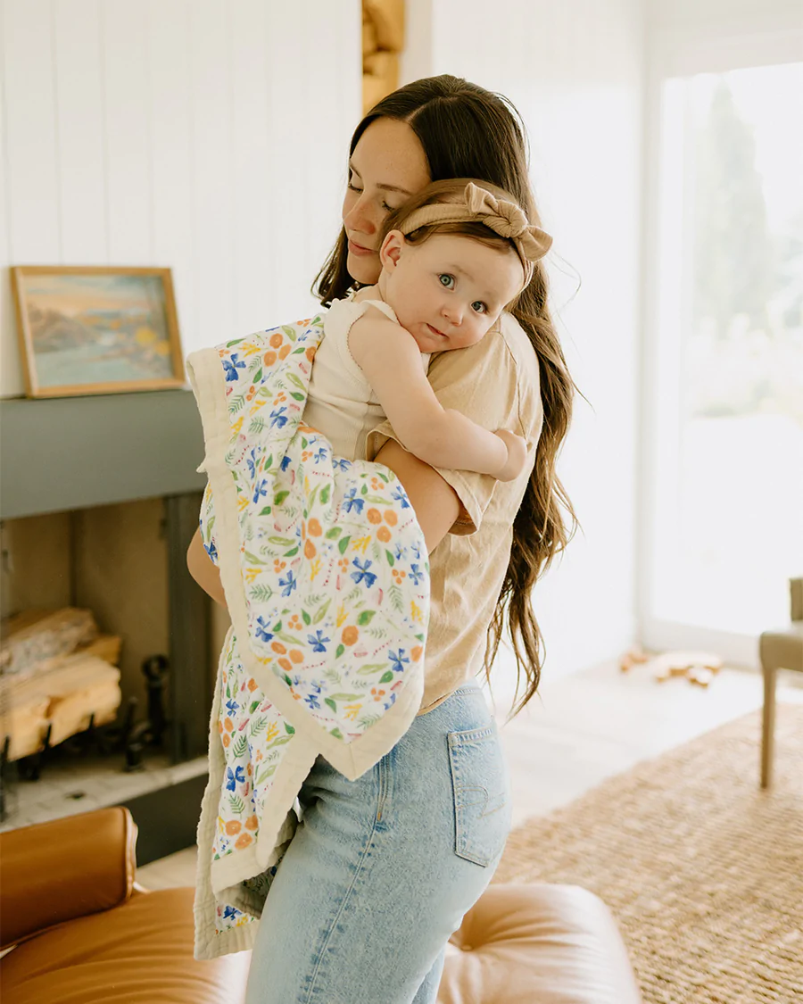 Cotton Muslin Baby Blanket - Mountain Bloom