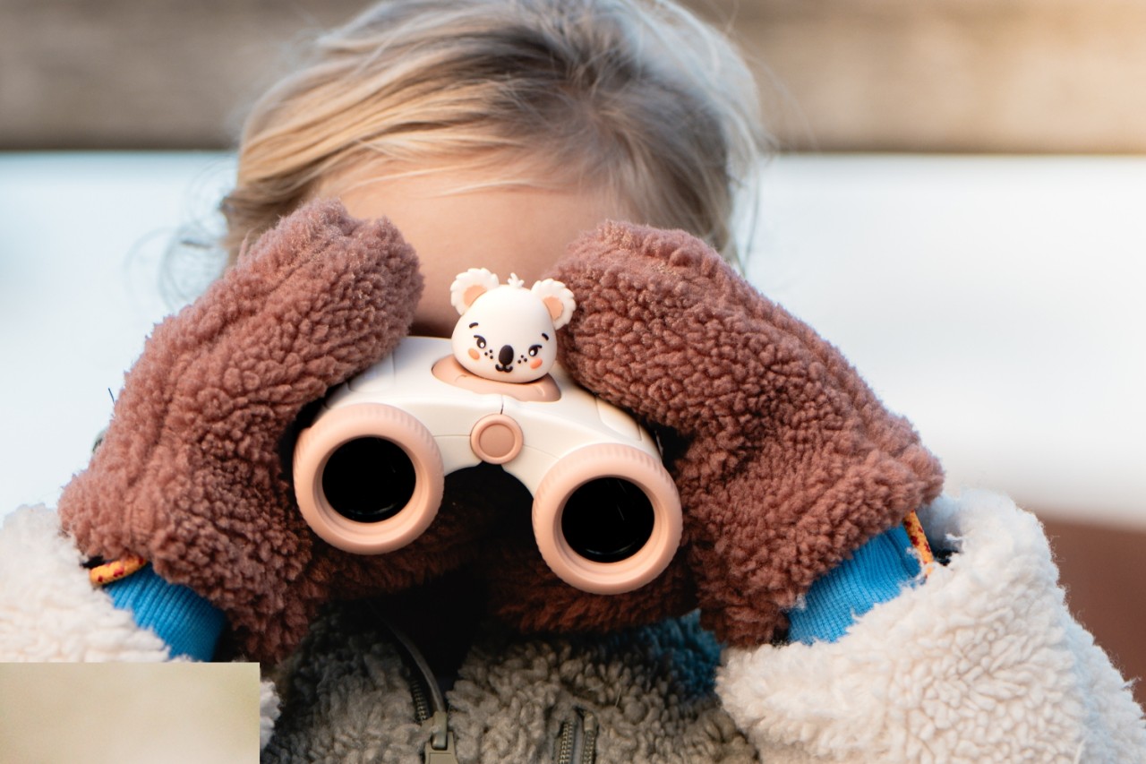 Spielzeug, Fernglas, Kuschelsicherung, Kinderfernglas, Kleinkind