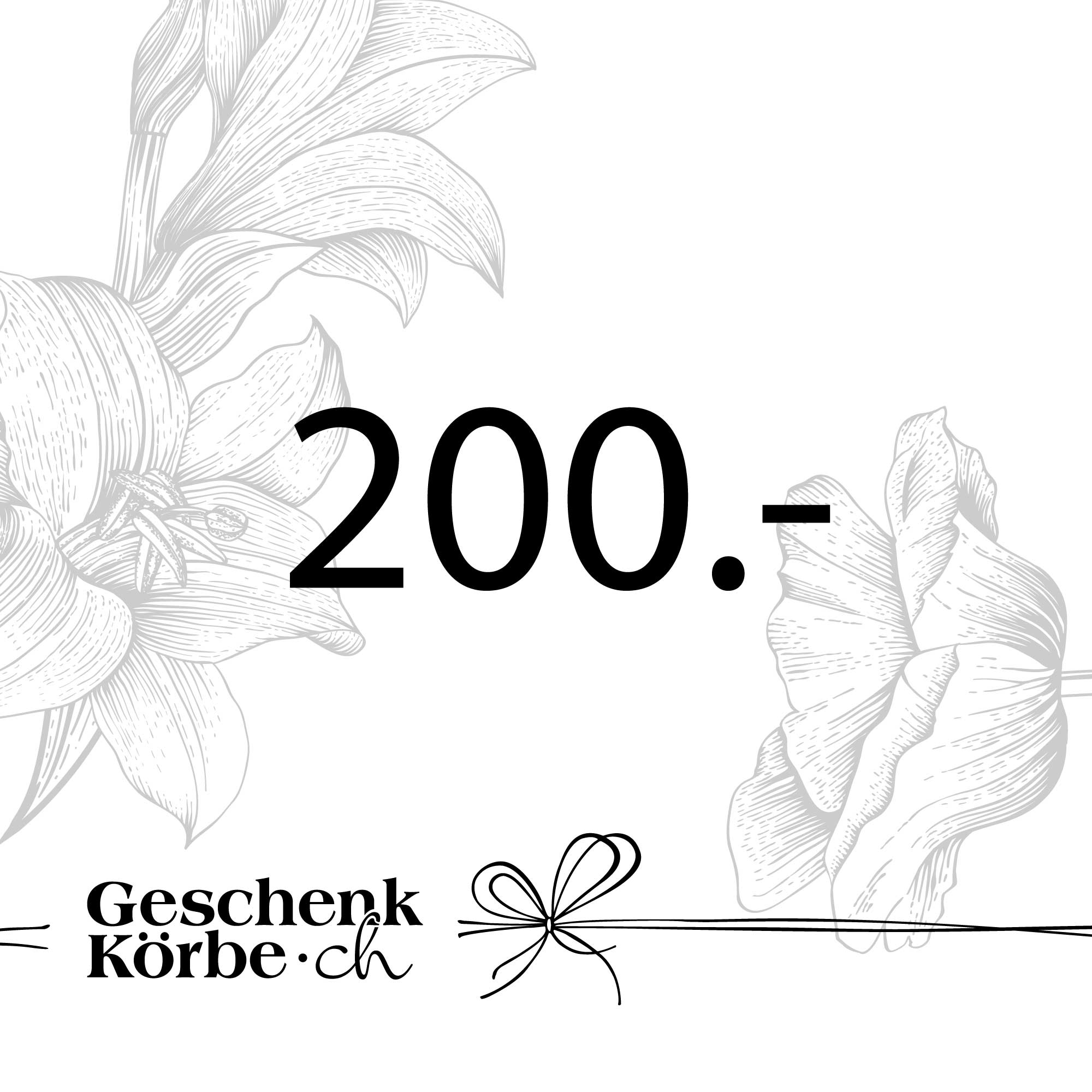 Gutschein - 200CHF Gutschein - 200CHF
