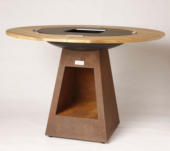 OnFire BBQ 95x86 cm mit Holzlager Cortenstahl