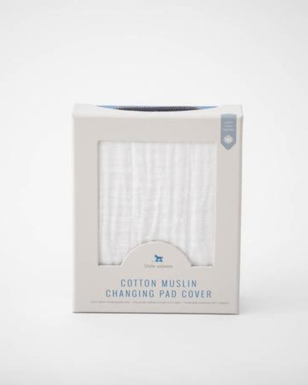 Baumwoll-Muslin Überzug für Wickelunterlage White
