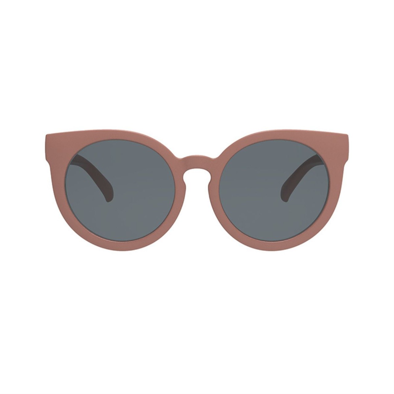 Sonnenbrille, Runde Brille, Rosa Rahmen, Grau Gläser, Modische Sonnenbrille