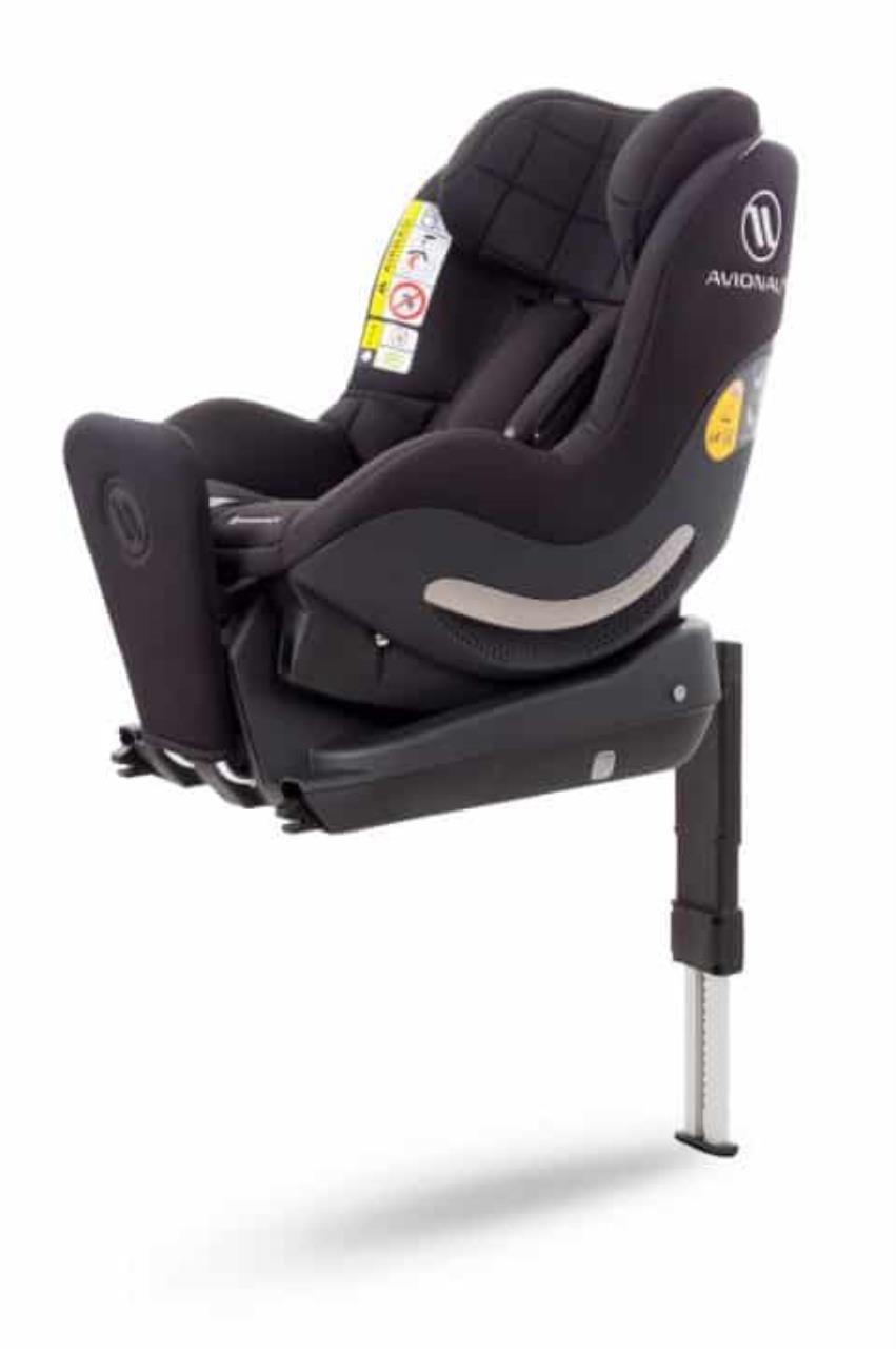 Kindersitz, Autokindersitz, Schalen-/Sitz-System, Verstellbare Fußstütze, Schwarz