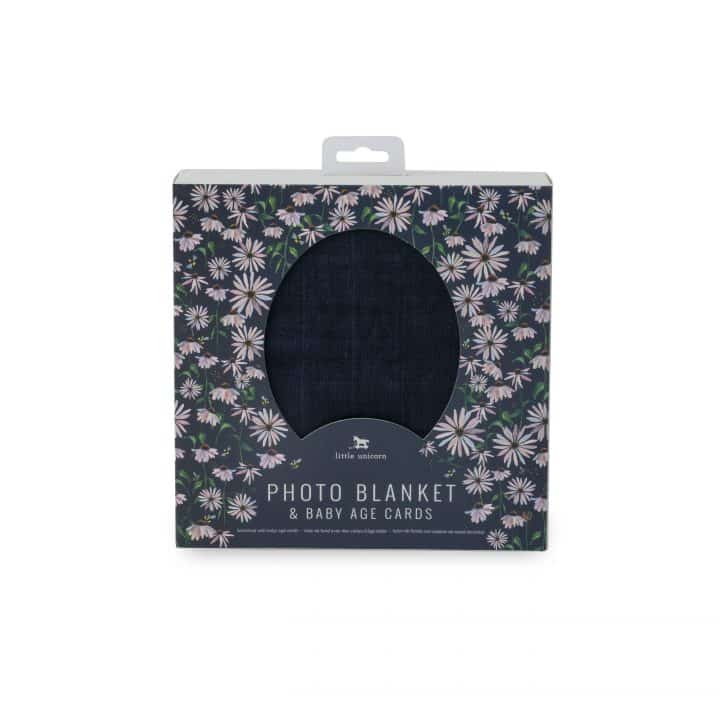 Photo Blanket & Milestone Set - Dark Coneflower