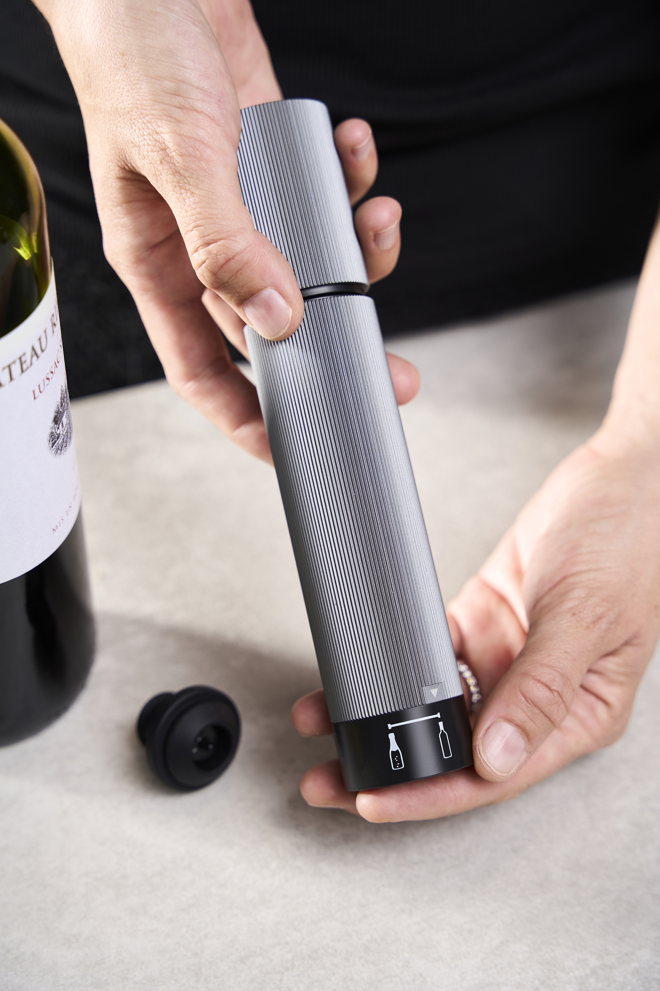 Vakuumpumpe PRESERVE 20 cm für Wein/Champagner