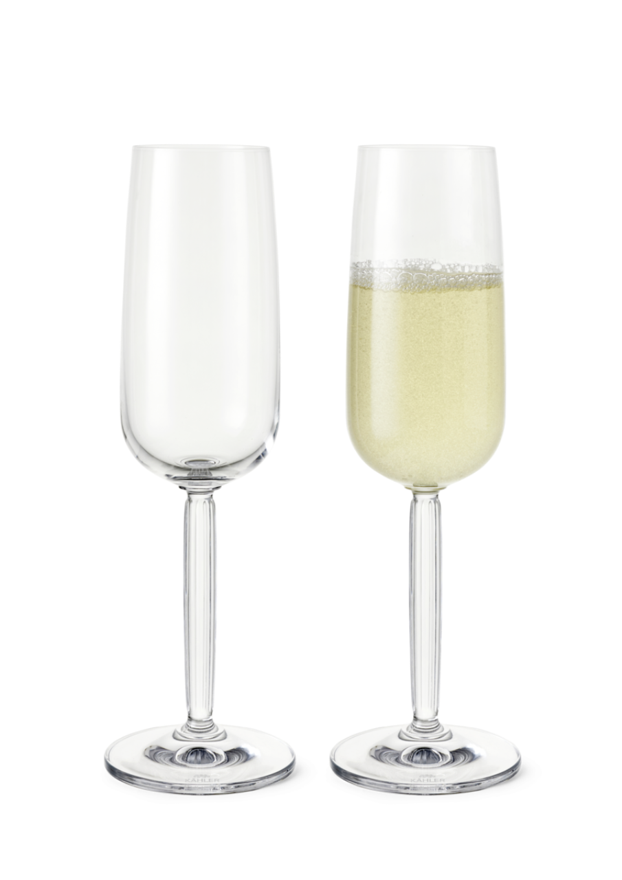 Hammershøi Champagnerglas, 23cm, Klar