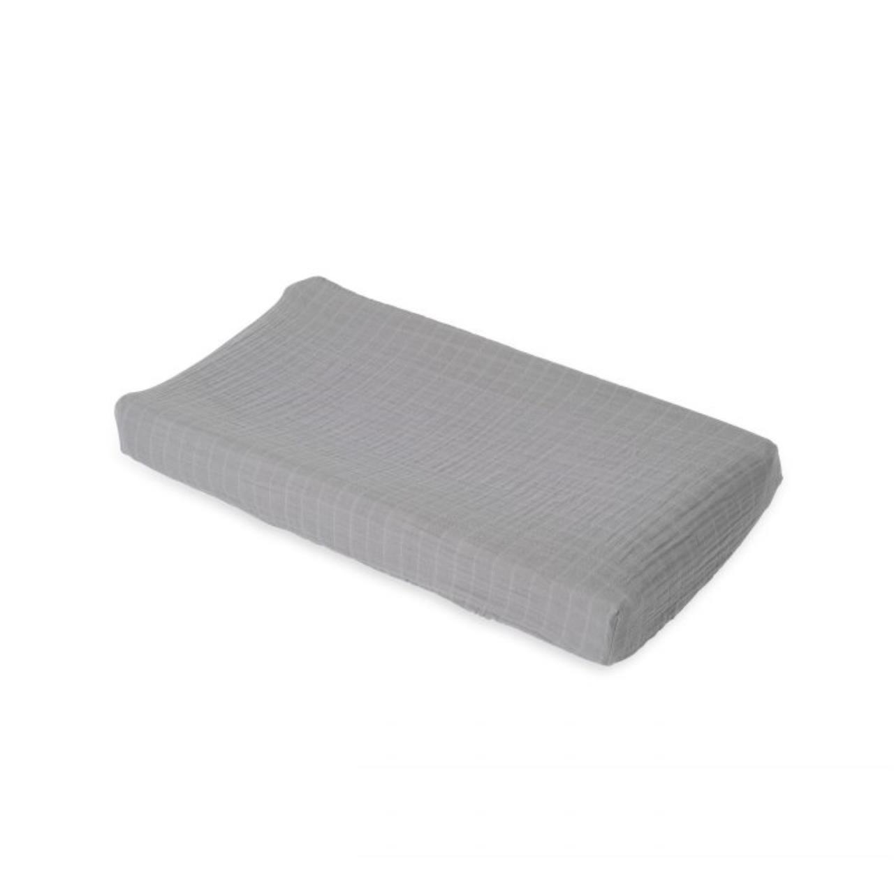 Baumwoll-Muslin Überzug für Wickelunterlage Taupe Cross