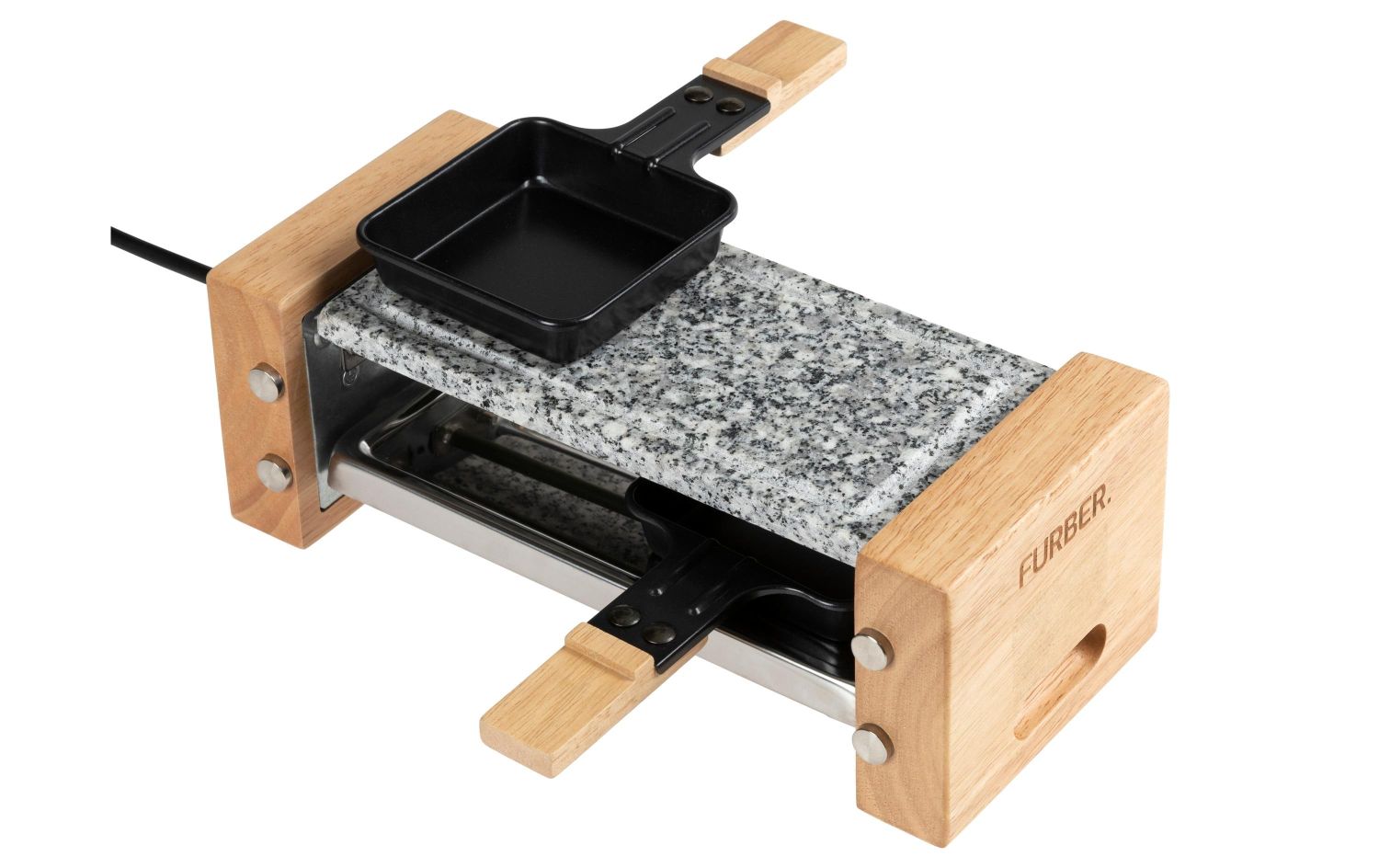 FURBER Raclette-Grill 2P Holz/Stein