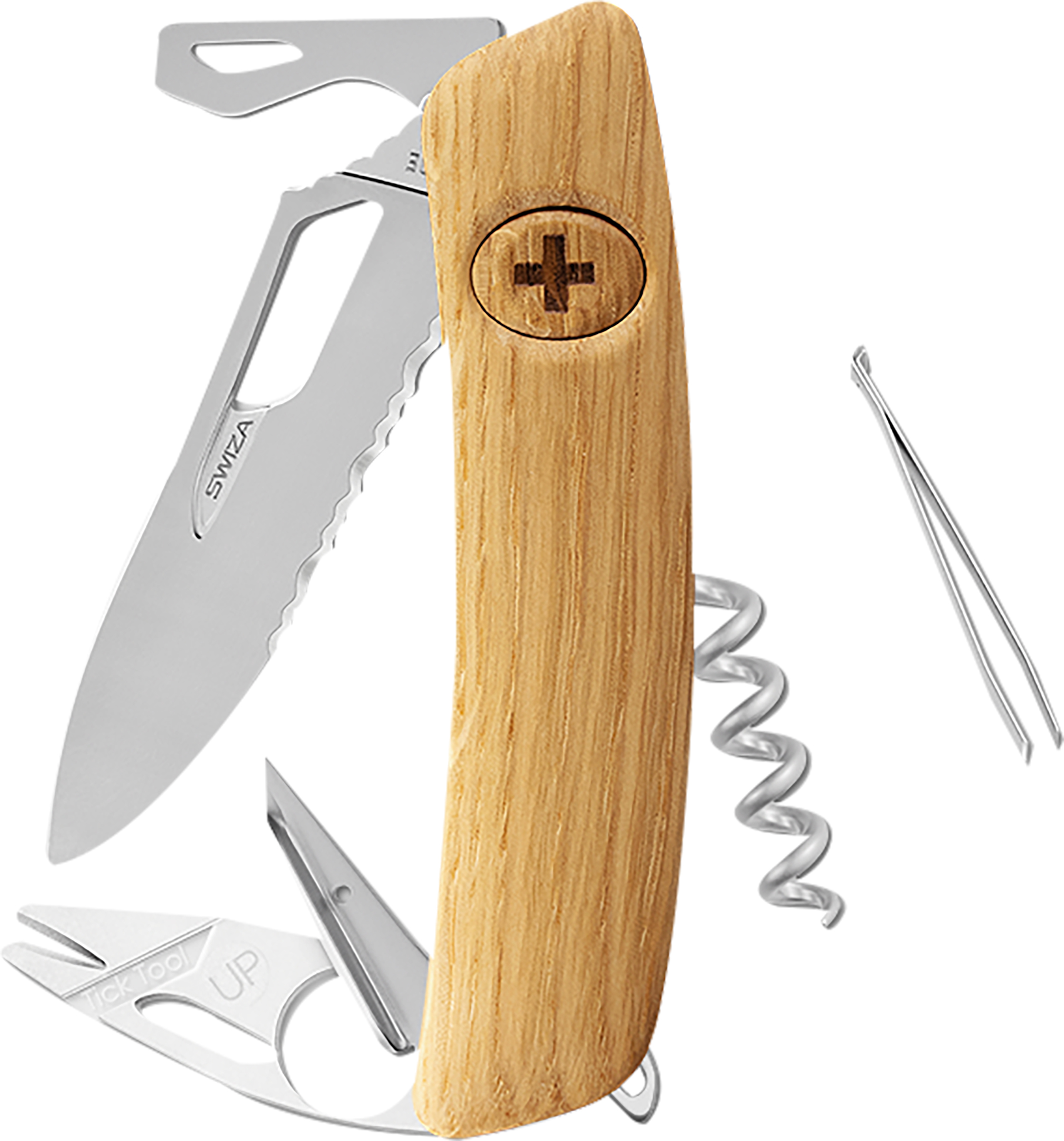 Taschenmesser Medium Holz Eiche matt
