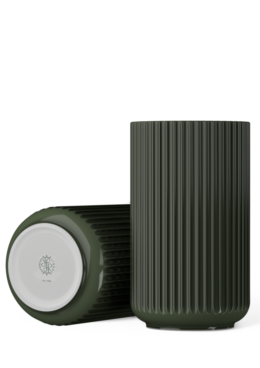 Lyngby Vase, 31cm, Dunkelgrün