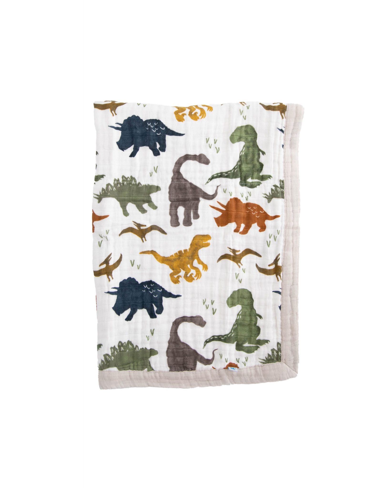 Cotton Muslin Baby Blanket - Dino Friends