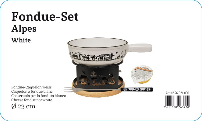 ALPES Fondue-Set 9-tlg BC, 23cm