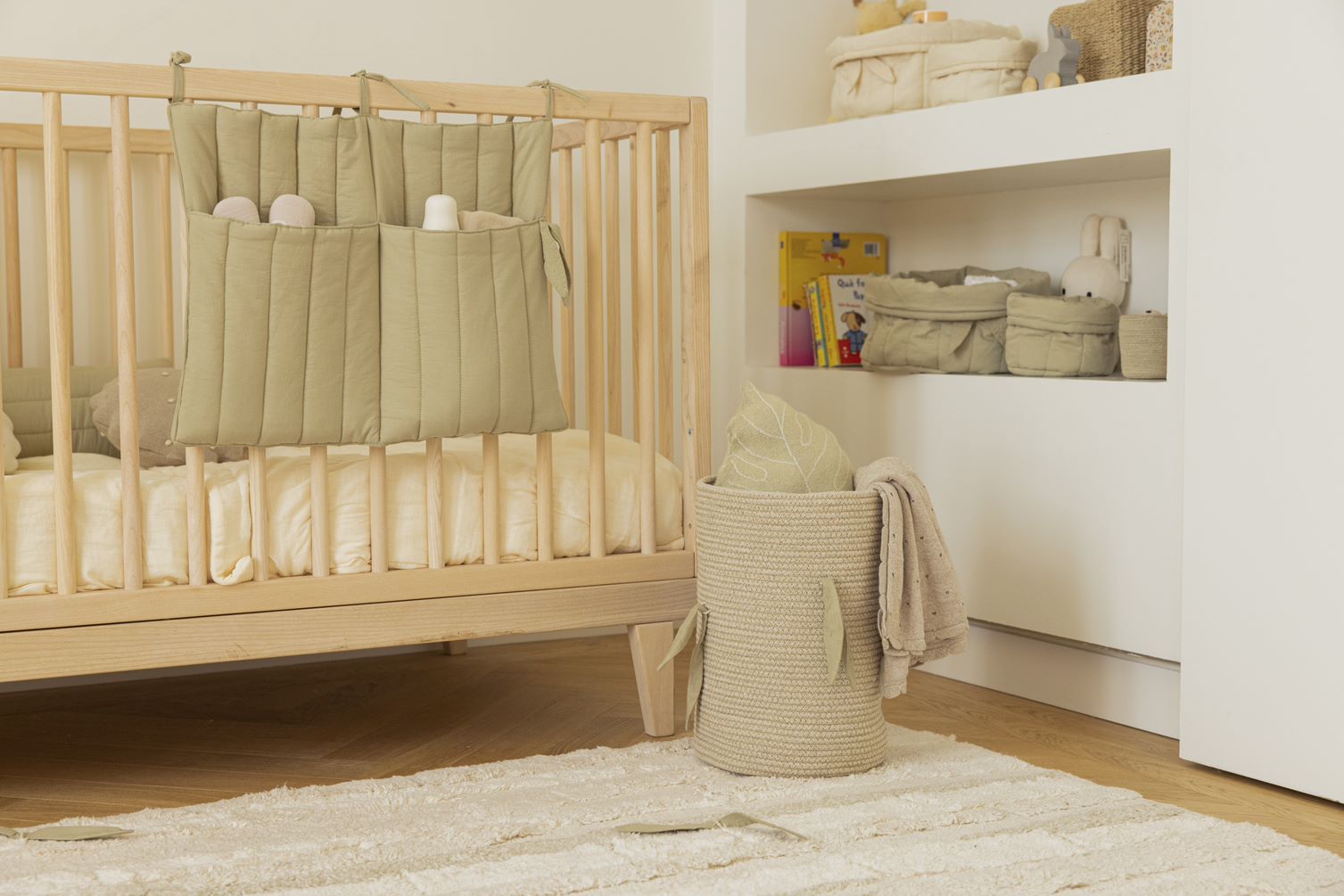 Quilted baskets (2er Set)- Bambie Olive