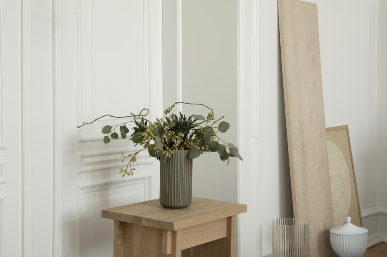 Lyngby Vase, 11cm, Olivgrün