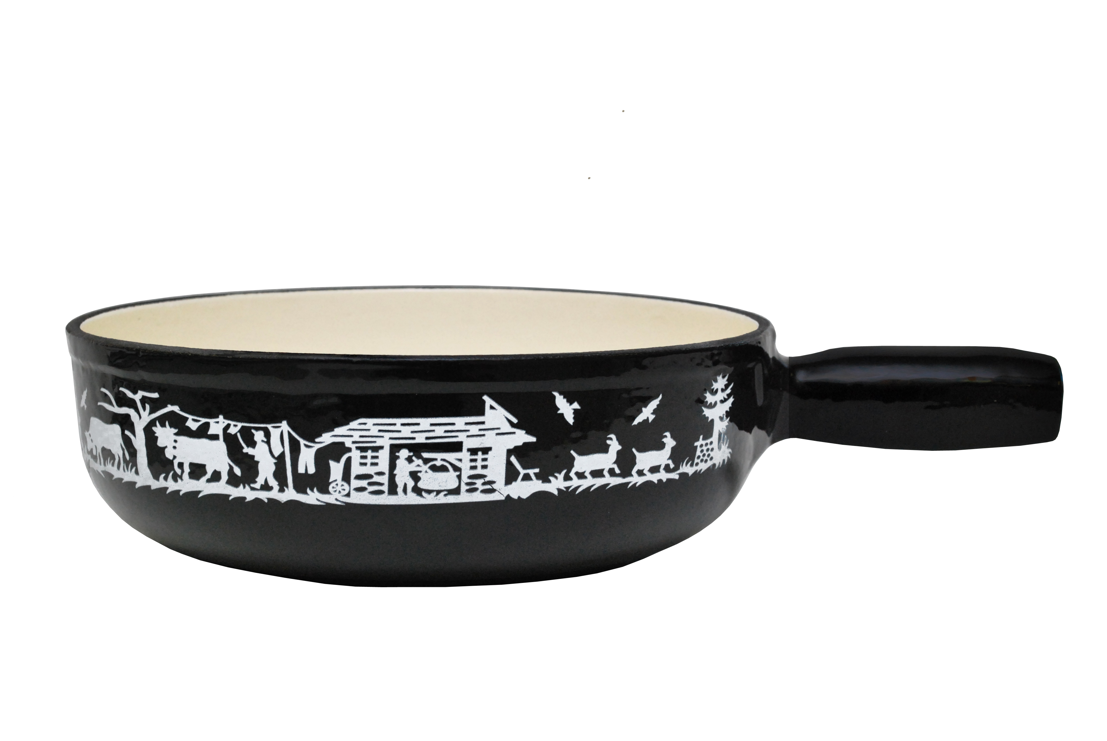 Alpes Caquelon Guss schwarz Ø  23 cm