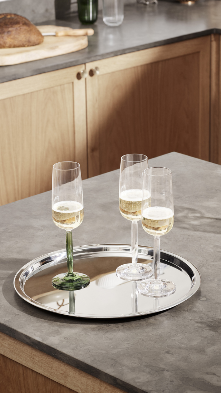 Hammershøi Champagnerglas, 23cm, Grün