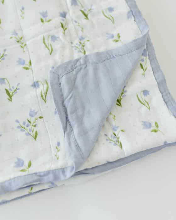 Deluxe Muslin Quilt - Blue Bell