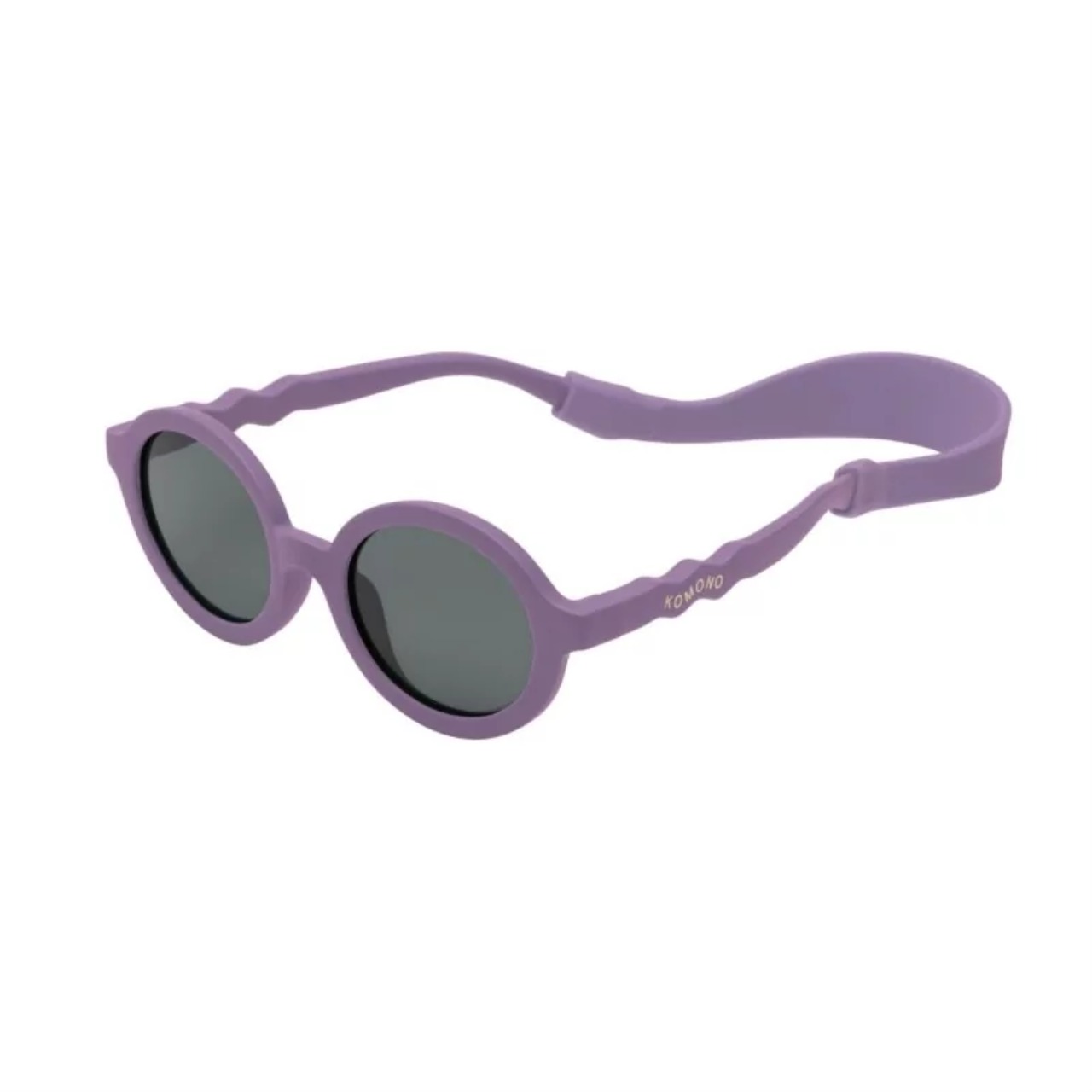 Sonnenbrille, rund, violett, Brillengestell, schwarz