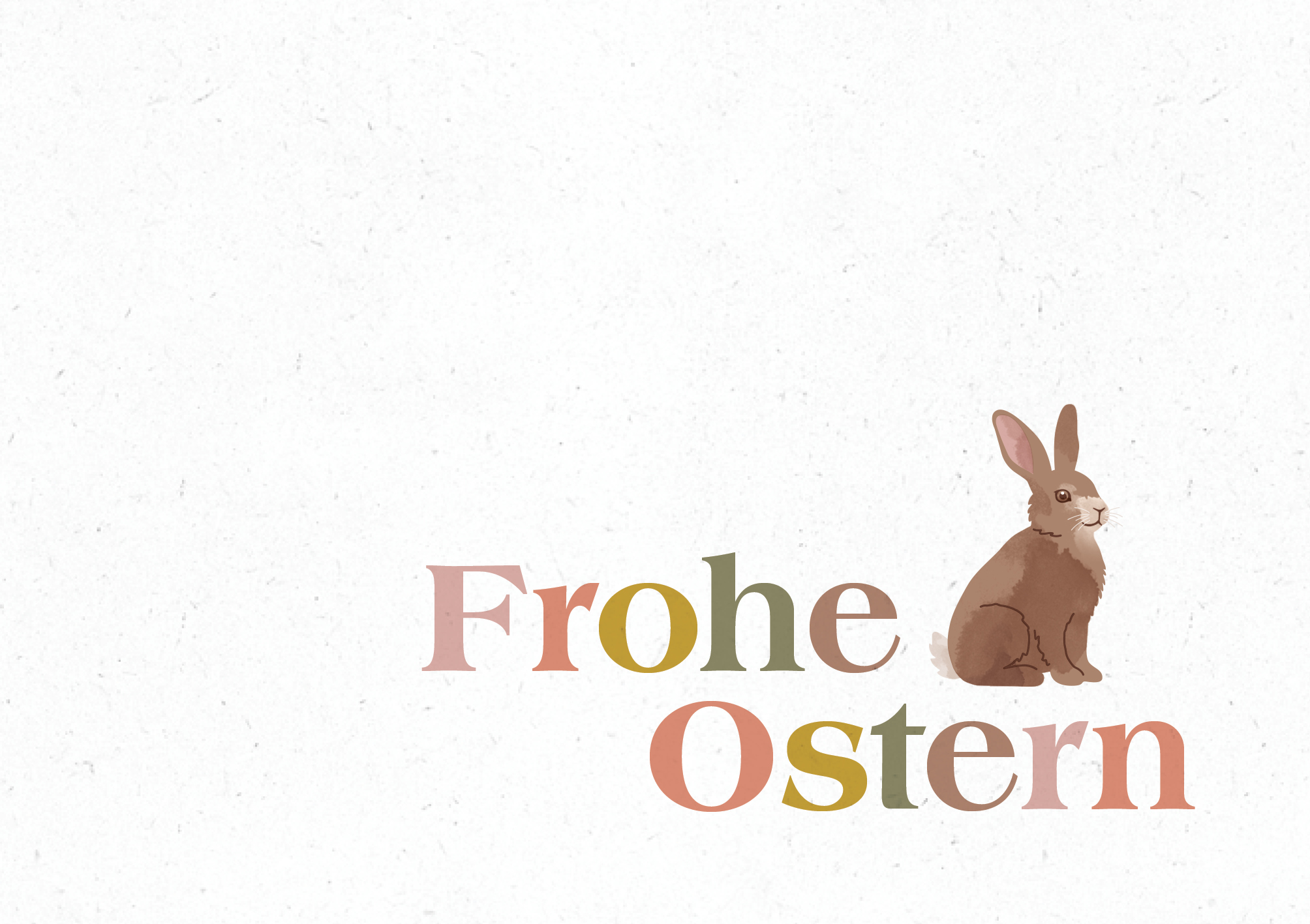 Frohe Ostern - Grusskarte mit Osterhase