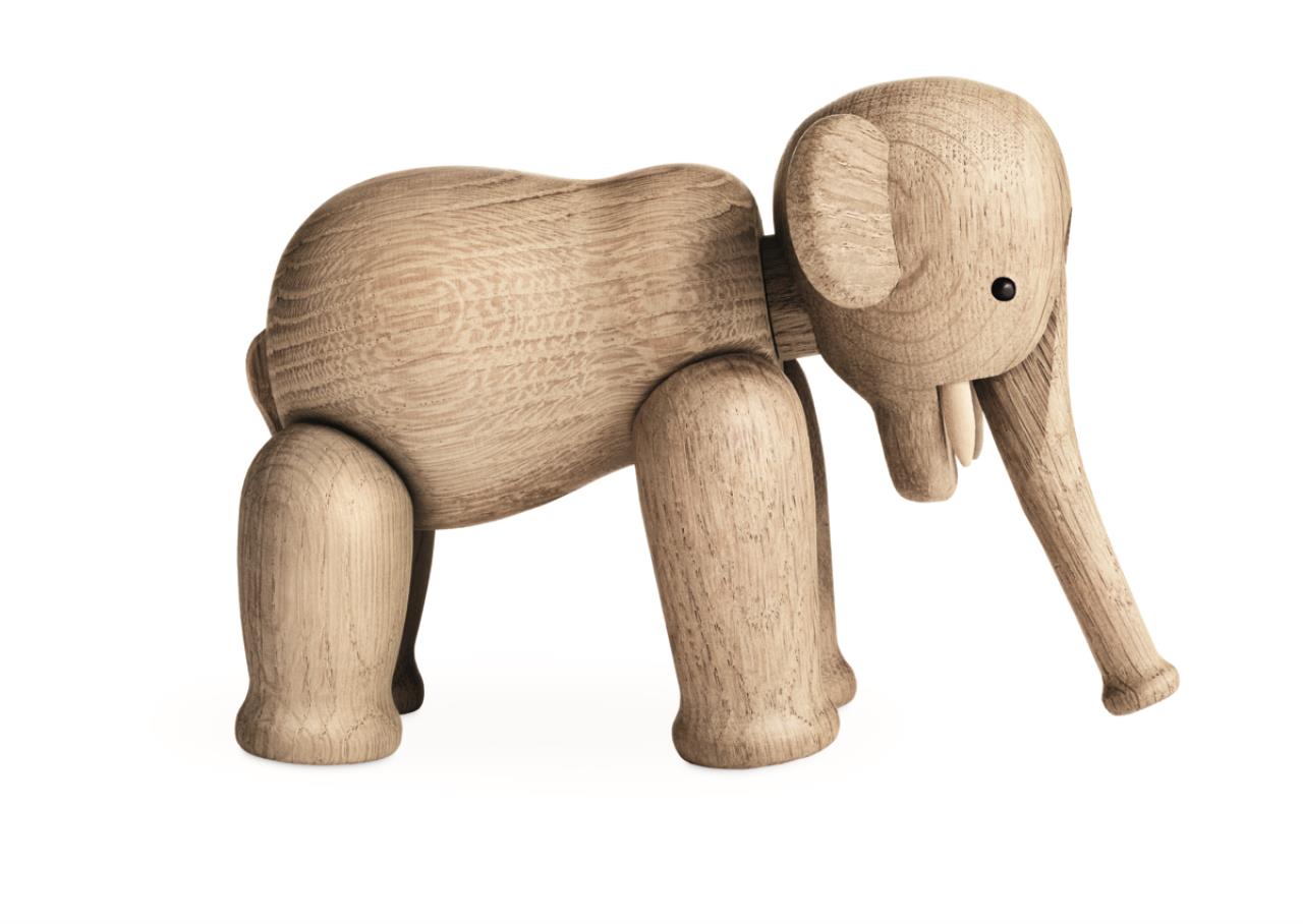 Elefant klein, 13cm, Eiche