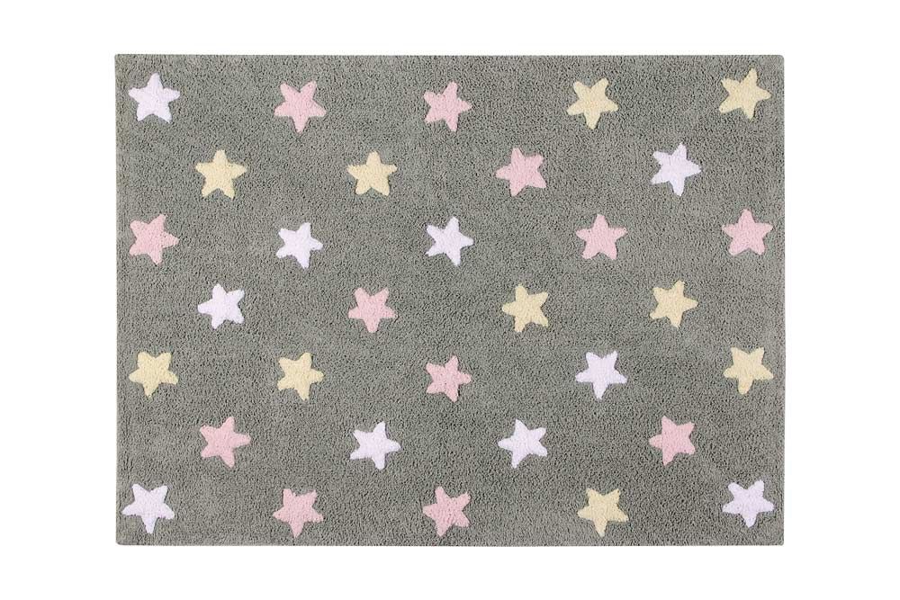 Rug Stars Pink-Grey / Tricolor