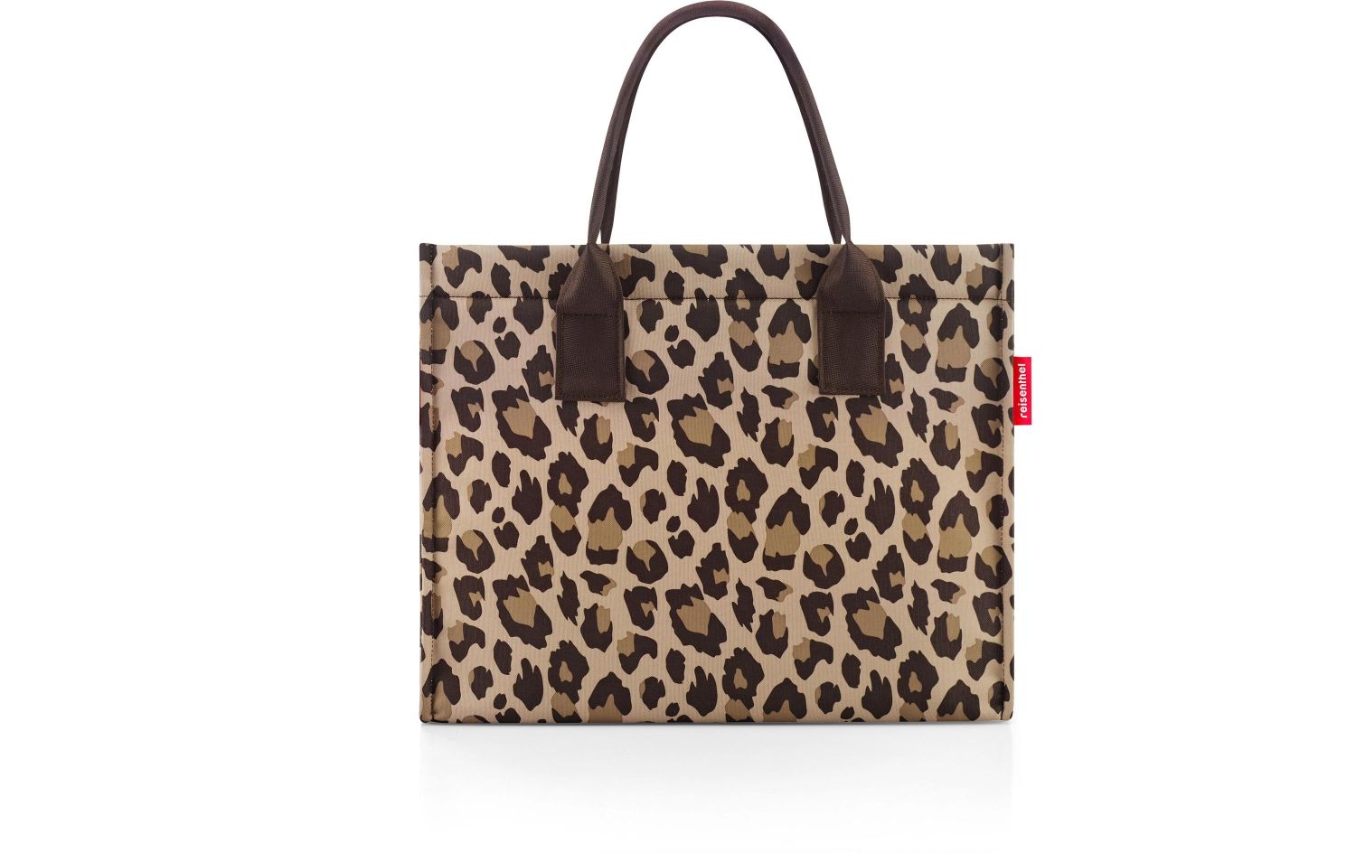 Tote-Tasche, Leopardendruck, Lederlos?, braun, wiederverwendbar