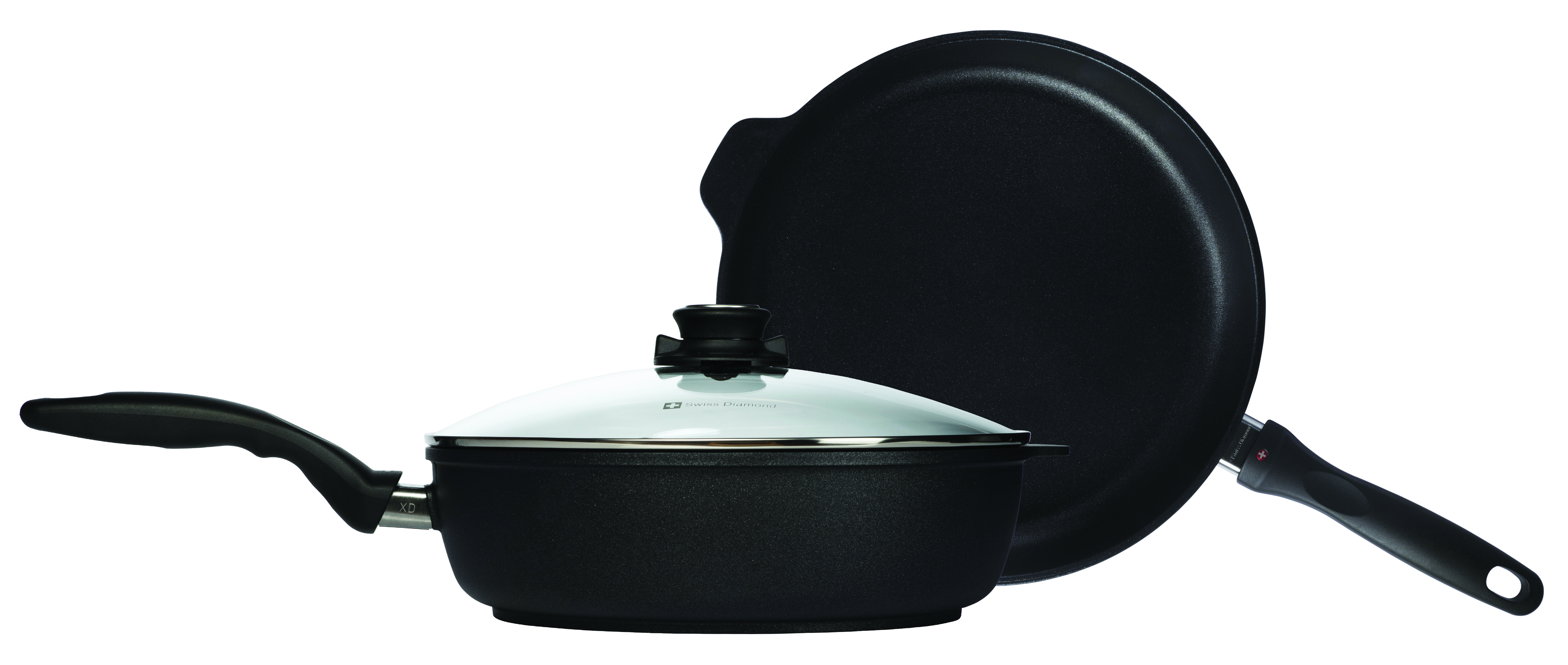 3er Set: Bratpfanne & Sauteuse mit Deckel Ø 28 cm XD Classic + Induktion